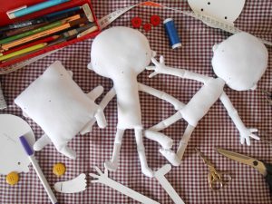 Tipos de bonecos para o curso "Aprenda a Bonecar" da eduK (2015)